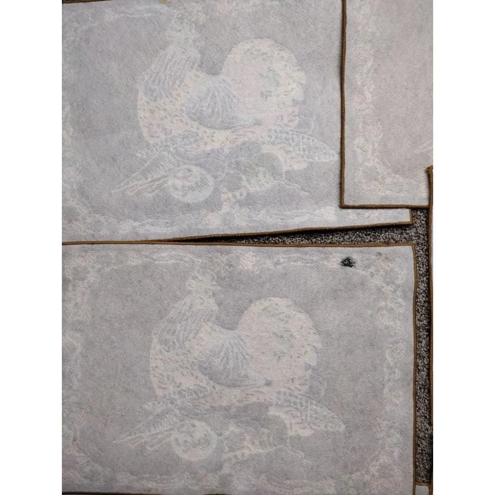 Vintage Country French Chicken Rooster Placemats Set of 6 Farmhouse Approx 12x18